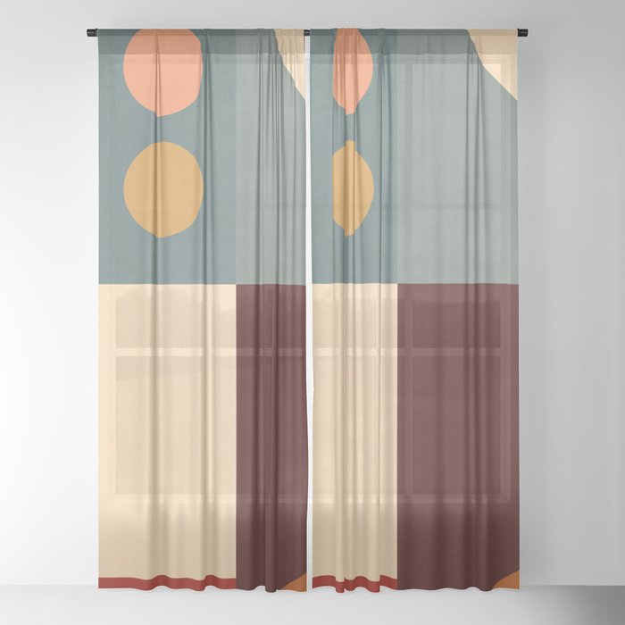 Abstract Geometric Shapes 47 Window Curtain Gallery Image 22
