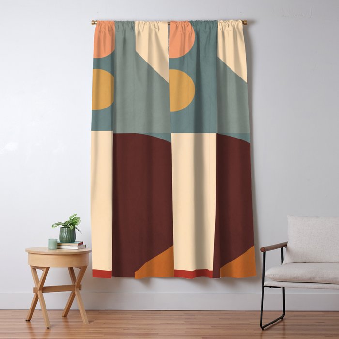 Abstract Geometric Shapes 47 Window Curtain Gallery Image 1