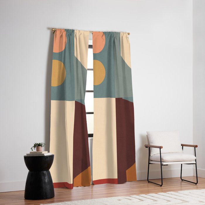 Abstract Geometric Shapes 47 Window Curtain Gallery Image 6