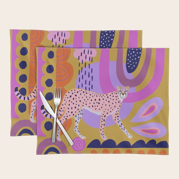Modern Cheetah Placemat Gallery Image 2
