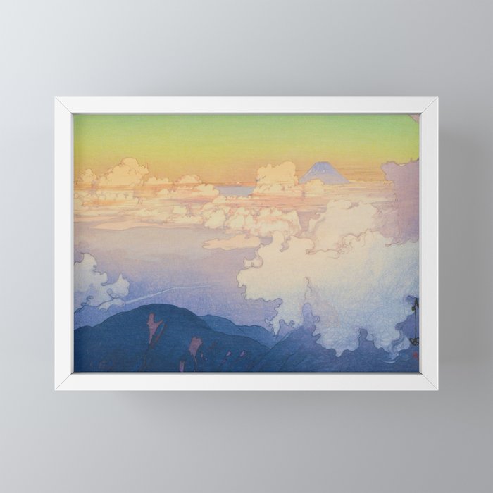 Above the Clouds (Un-Hyo) Vintage Beautiful Japanese Woodblock Print Hiroshi Yoshida Mini Art Print Gallery Image 4