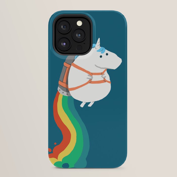 Fat Unicorn on Rainbow Jetpack iPhone Case Gallery Image 24