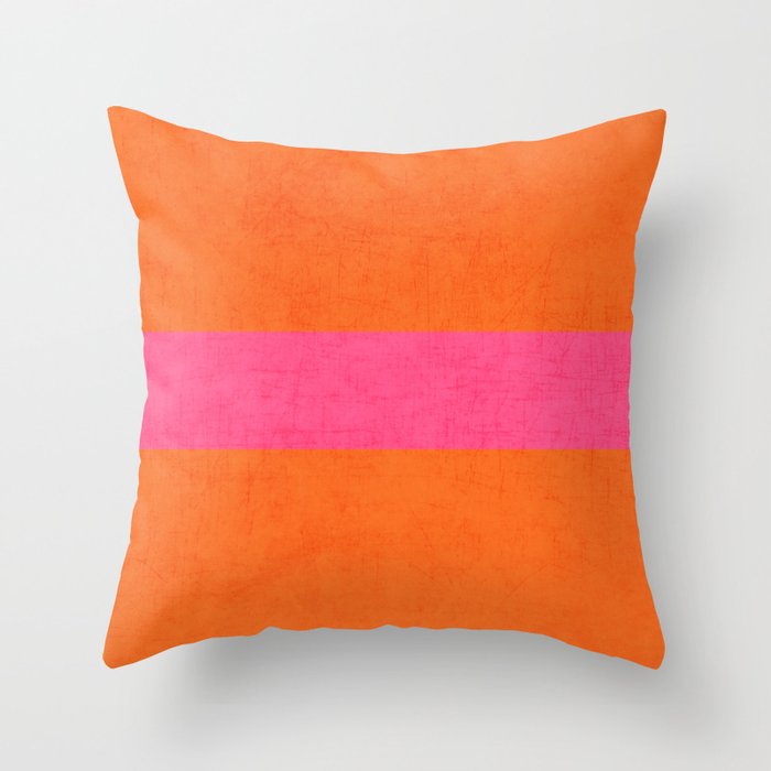 orange and hot pink classic Throw Pillow Gallery Image 4