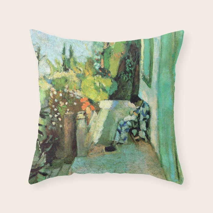 Henri Matisse Terrace at Saint Tropez Throw Pillow Gallery Image 4