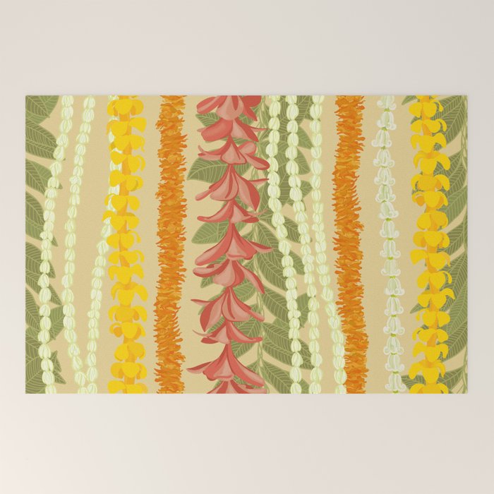 Pikake Lei, maile, plumeria, puakenikeni lei Welcome Mat Gallery Image 2