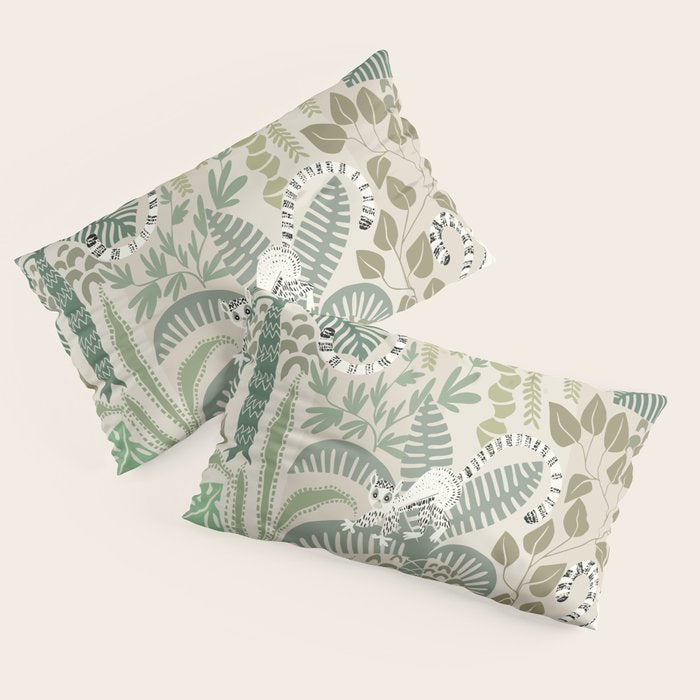 Jungle adventure natural green Pillow Sham Gallery Image 4