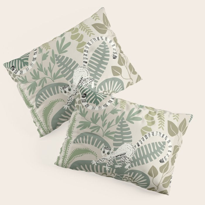 Jungle adventure natural green Pillow Sham Gallery Image 3