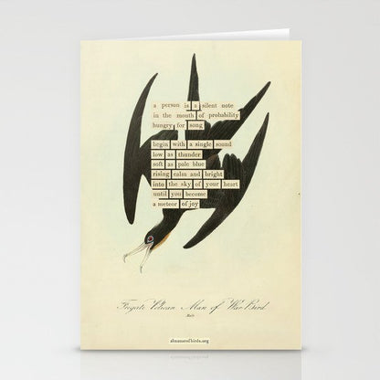 Bird Divinations: Frigate Pelican (about: almanacofbirds.org) Stationery Card Gallery Image 1