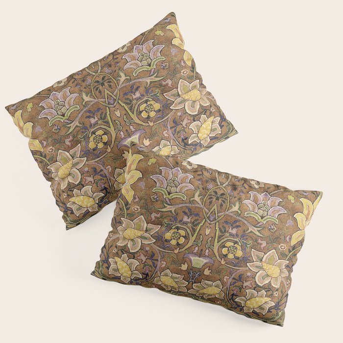 William Morris Antique Redcar Persian Floral Pillow Sham Gallery Image 1