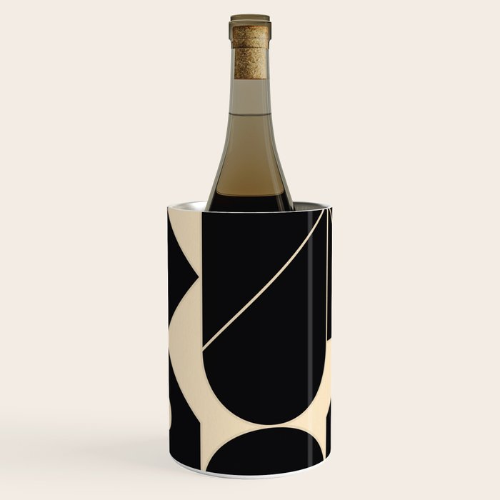 Geometric Shapes Black and White 4 Wine Chiller Gallery Image 1