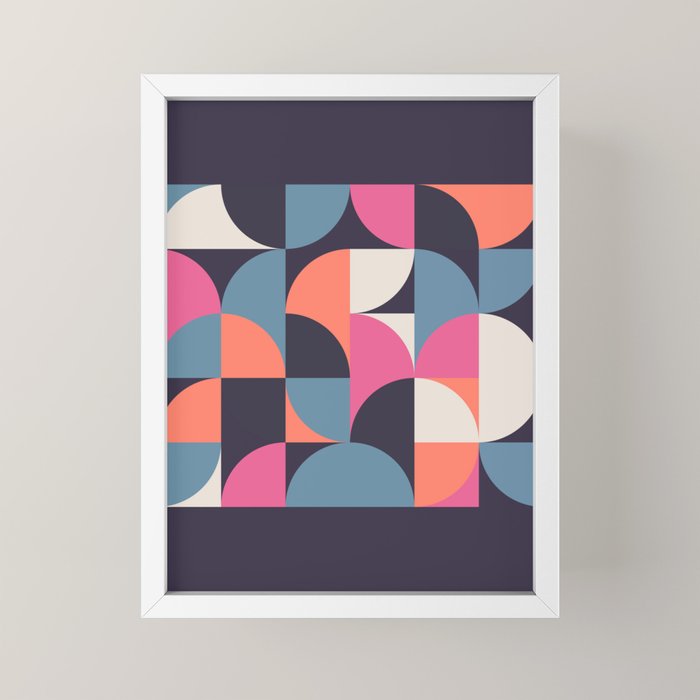 Mid Century Geometric 22 Mini Art Print Gallery Image 4