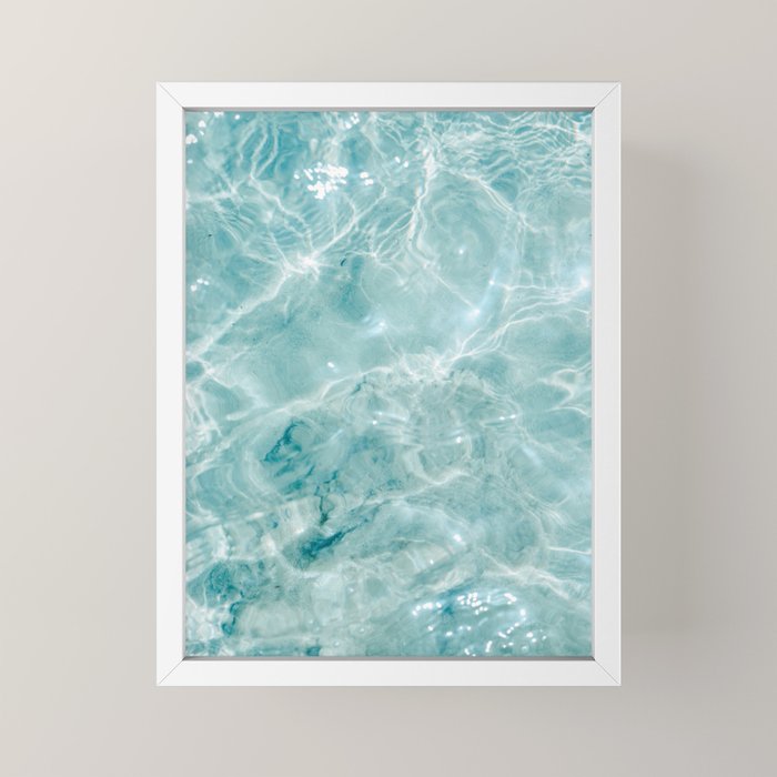 Clear blue water | Colorful ocean photography print | Turquoise sea Mini Art Print Gallery Image 4