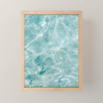 Clear blue water | Colorful ocean photography print | Turquoise sea Mini Art Print Gallery Image 1