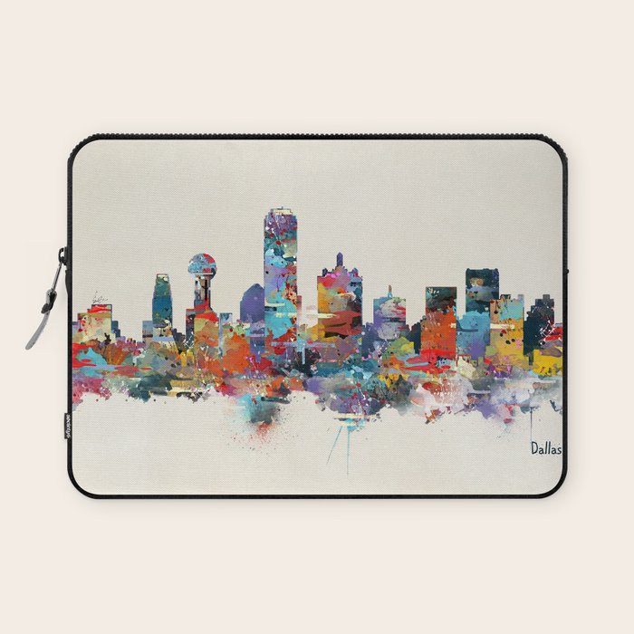 dallas texas skyline Laptop Sleeve Gallery Image 1