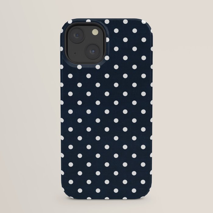 navy swiss dots iPhone Case Gallery Image 29