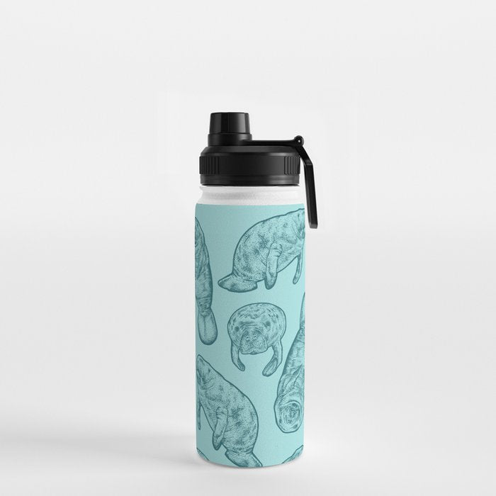 Manatees - Teal Water Bottle Gallery Image 2
