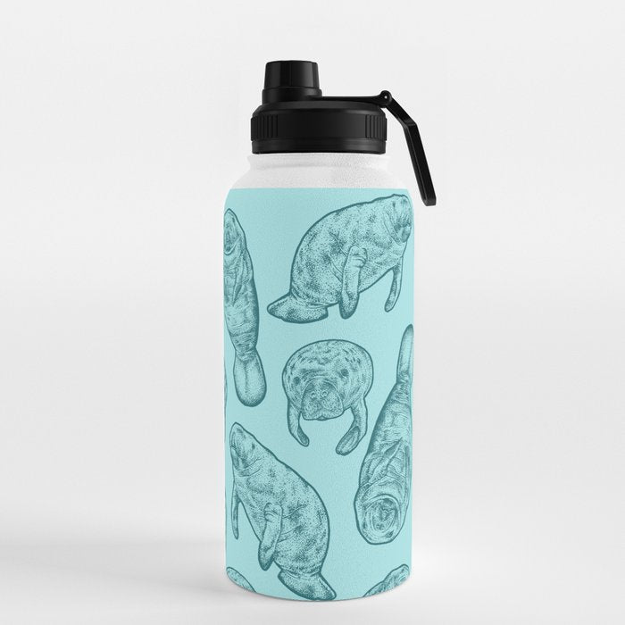 Manatees - Teal Water Bottle Gallery Image 5