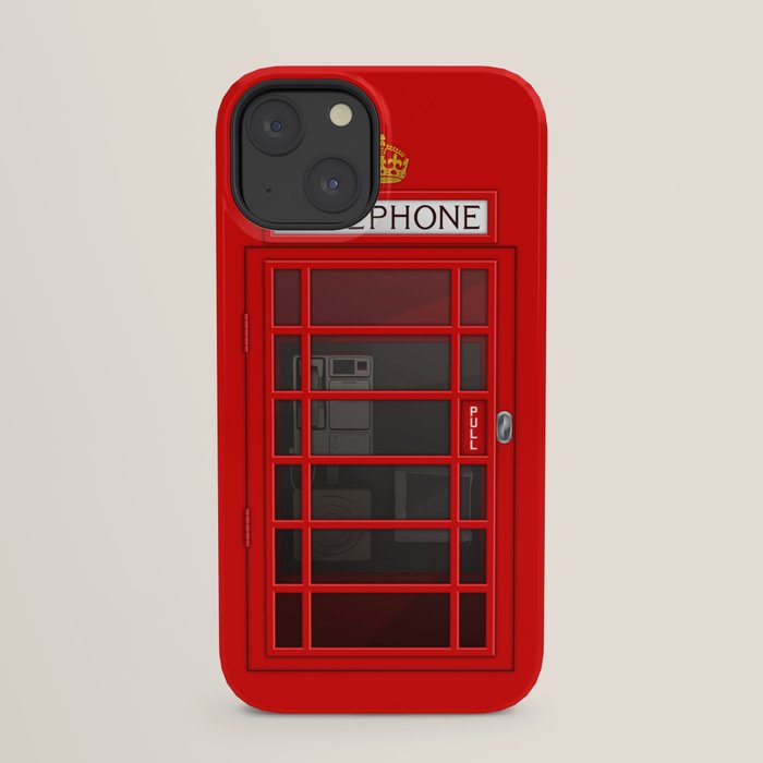 RED TELEPHONE BOX BOOTH PHONE BOX iPhone Case Gallery Image 29