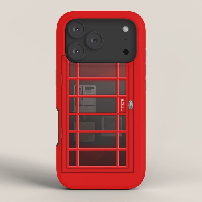 RED TELEPHONE BOX BOOTH PHONE BOX iPhone Case Gallery Image 3