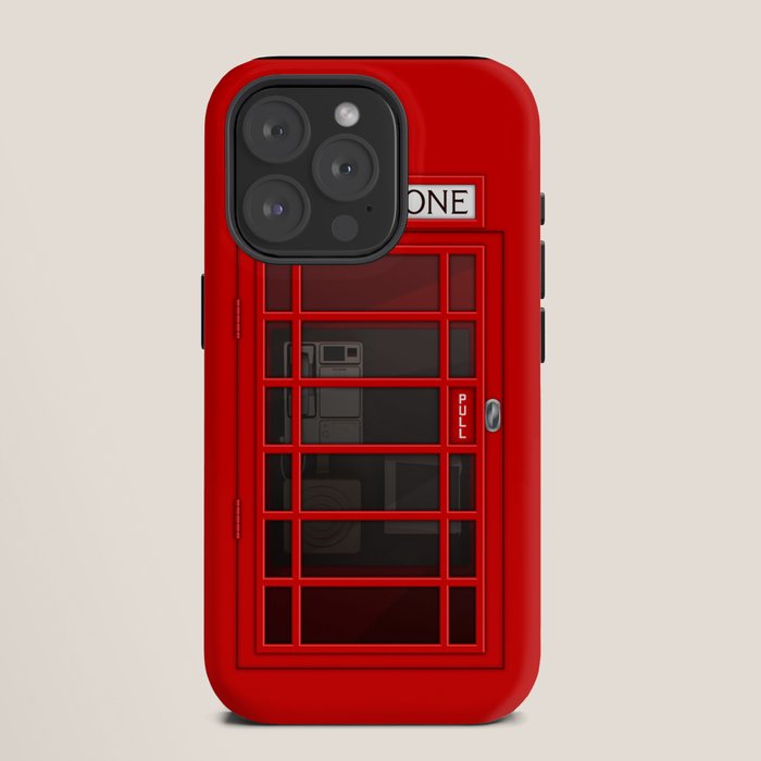 RED TELEPHONE BOX BOOTH PHONE BOX iPhone Case Gallery Image 11