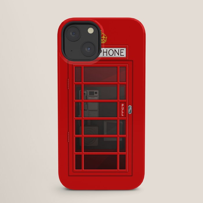 RED TELEPHONE BOX BOOTH PHONE BOX iPhone Case Gallery Image 25