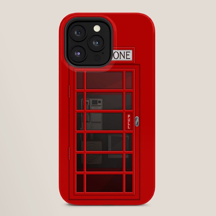RED TELEPHONE BOX BOOTH PHONE BOX iPhone Case Gallery Image 28