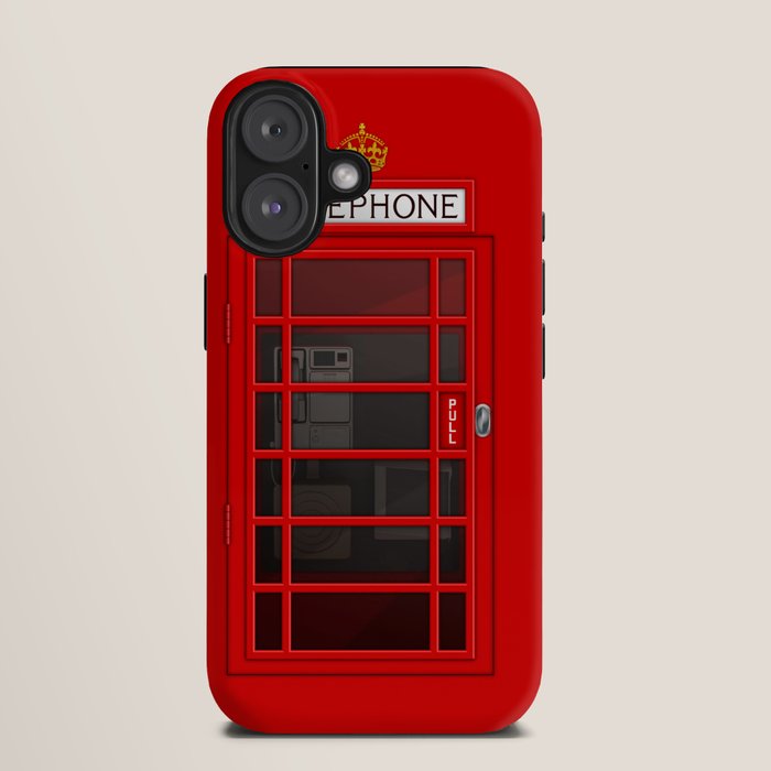 RED TELEPHONE BOX BOOTH PHONE BOX iPhone Case Gallery Image 9