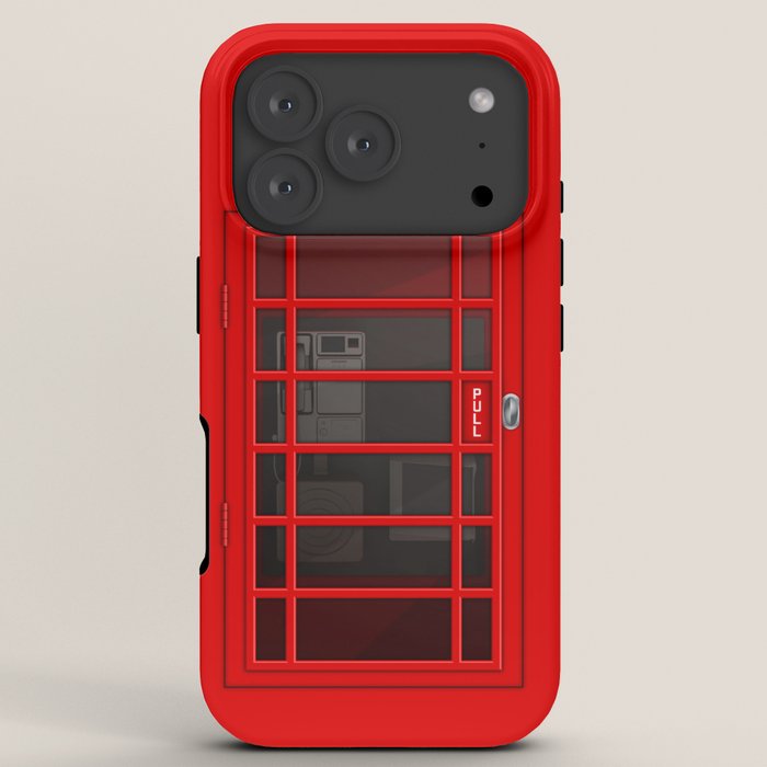 RED TELEPHONE BOX BOOTH PHONE BOX iPhone Case Gallery Image 7