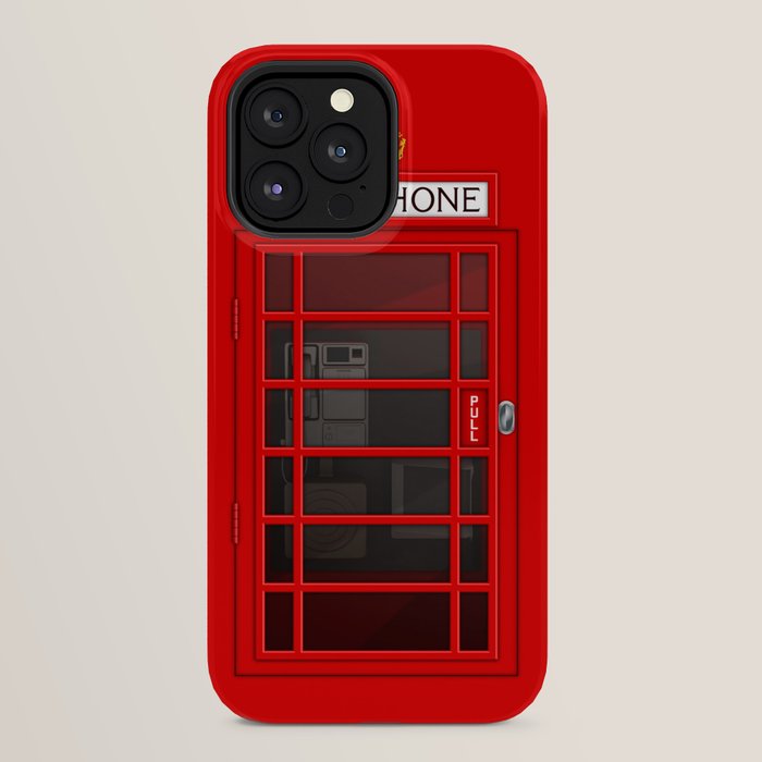 RED TELEPHONE BOX BOOTH PHONE BOX iPhone Case Gallery Image 24