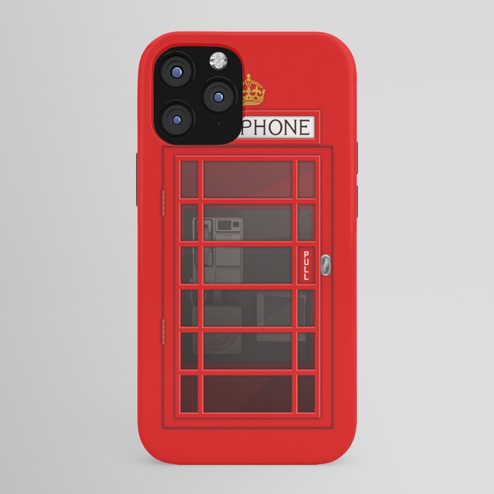 RED TELEPHONE BOX BOOTH PHONE BOX iPhone Case Gallery Image 43