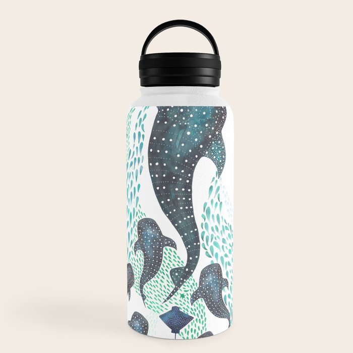 Whale Shark Pod Voyage Ocean Print Water Bottle Gallery Image 6