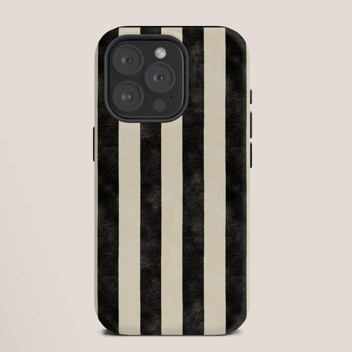 Cabana Stripe - black & cream iPhone Case Gallery Image 11