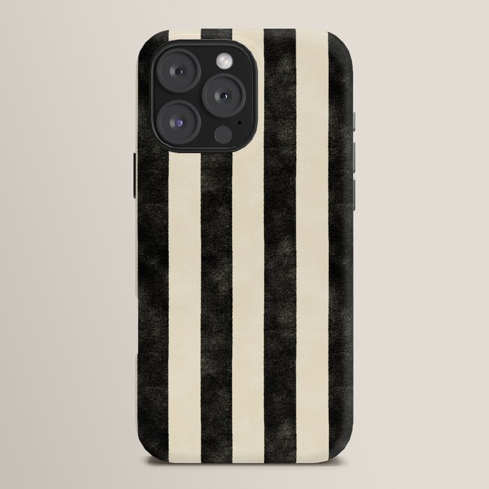 Cabana Stripe - black & cream iPhone Case Gallery Image 16