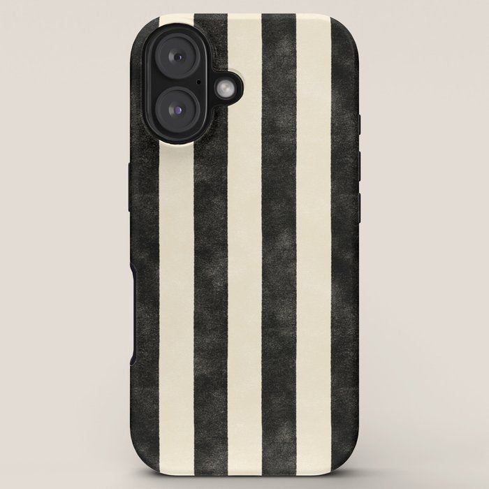 Cabana Stripe - black & cream iPhone Case Gallery Image 5