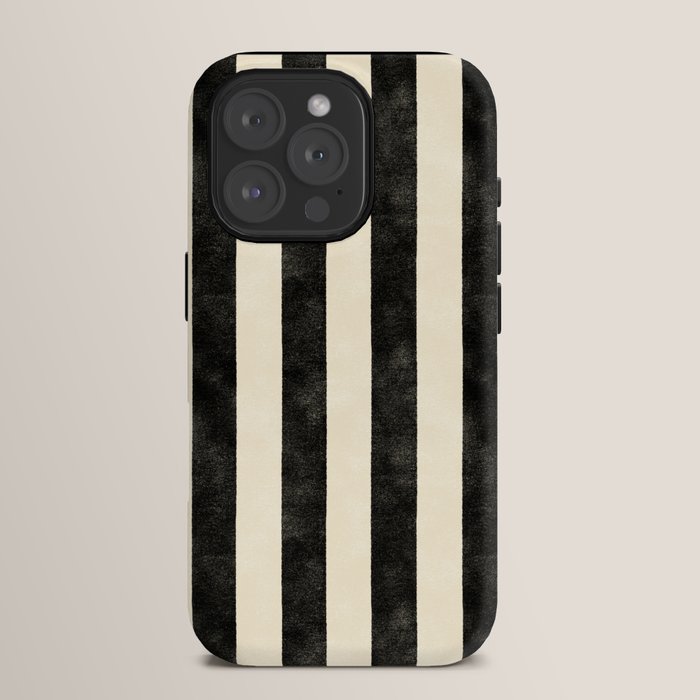 Cabana Stripe - black & cream iPhone Case Gallery Image 15