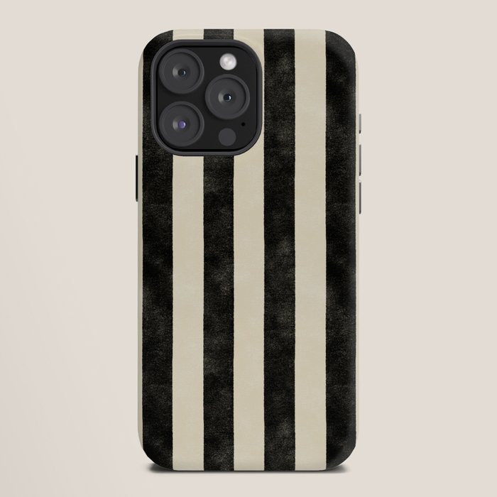 Cabana Stripe - black & cream iPhone Case Gallery Image 12