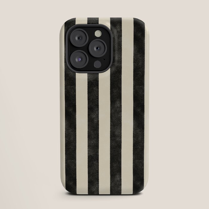 Cabana Stripe - black & cream iPhone Case Gallery Image 19