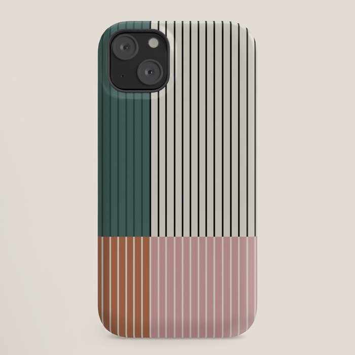 Color Block Line Abstract V Colorful Retro iPhone Case Gallery Image 18