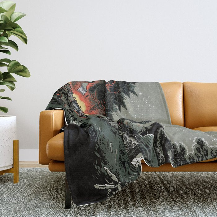 Godzilla - Gray Edition Throw Blanket Gallery Image 2