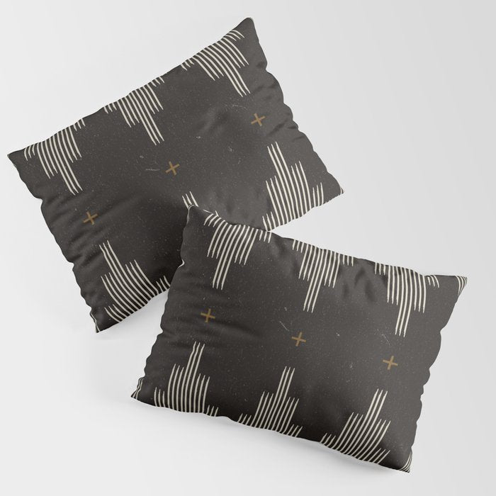 Southwestern Minimalist Black & White Pillow Sham Gallery Image 3