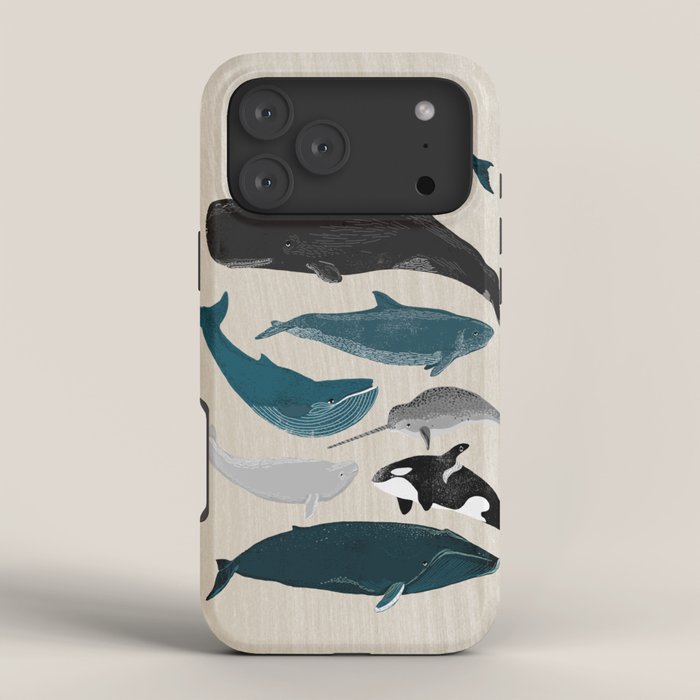 Whales - Pod of Whales Print by Andrea Lauren iPhone Case Gallery Image 4