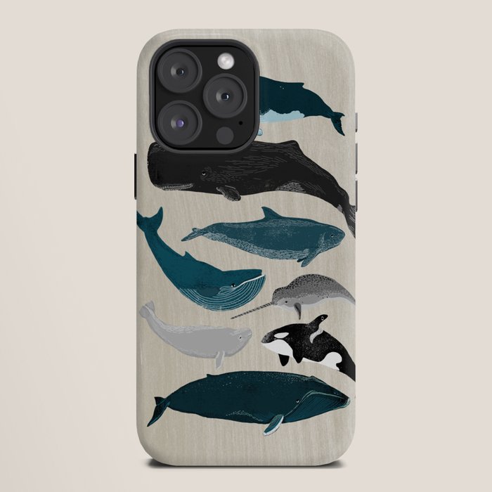 Whales - Pod of Whales Print by Andrea Lauren iPhone Case Gallery Image 12