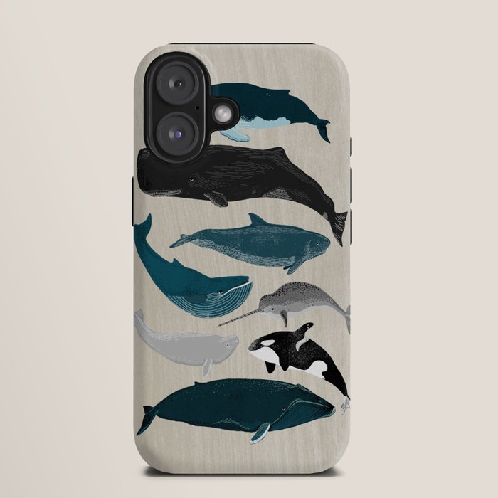 Whales - Pod of Whales Print by Andrea Lauren iPhone Case Gallery Image 9