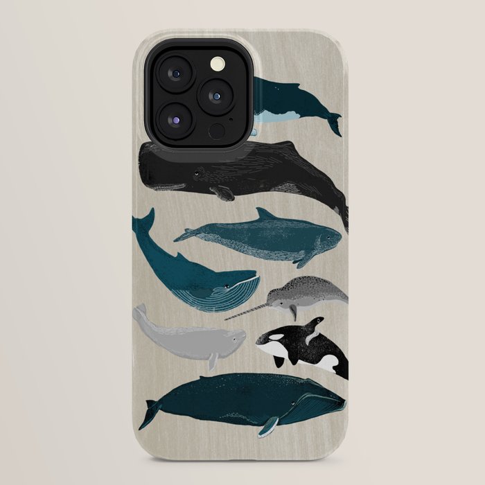 Whales - Pod of Whales Print by Andrea Lauren iPhone Case Gallery Image 24