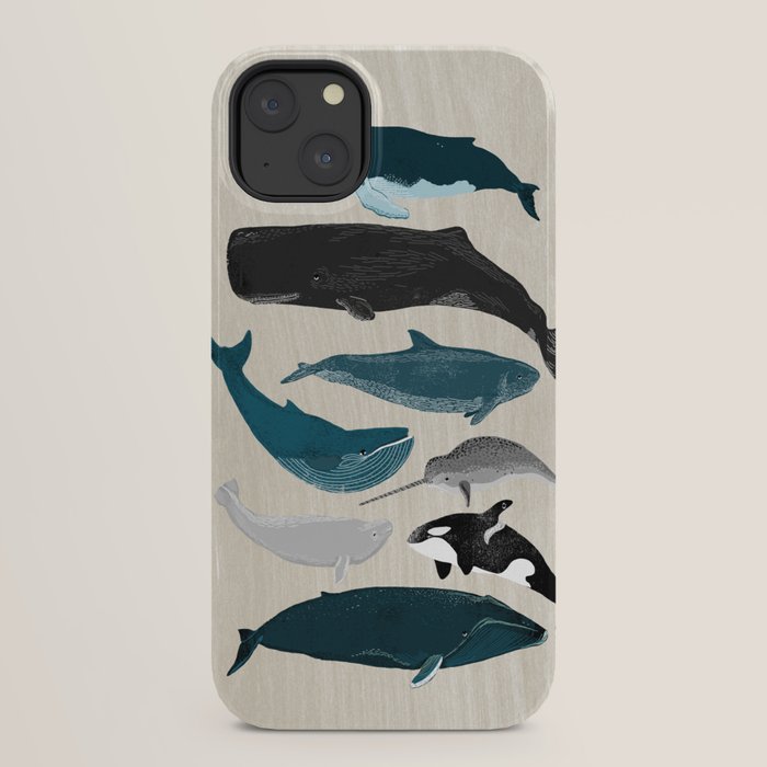 Whales - Pod of Whales Print by Andrea Lauren iPhone Case Gallery Image 30