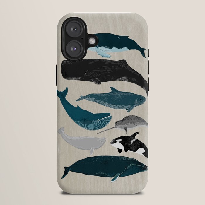 Whales - Pod of Whales Print by Andrea Lauren iPhone Case Gallery Image 10