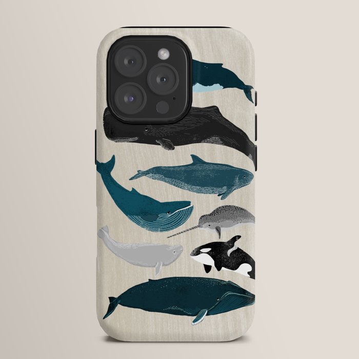 Whales - Pod of Whales Print by Andrea Lauren iPhone Case Gallery Image 15