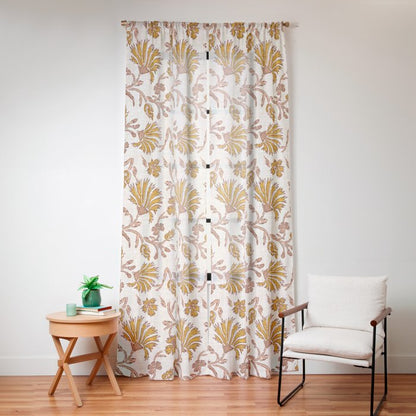 KALAMI FLORAL MUSTARD Window Curtain Gallery Image 12