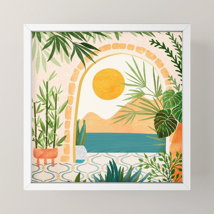 Villa View Tropical Landscape / Villa Series Mini Art Print Gallery Image 4