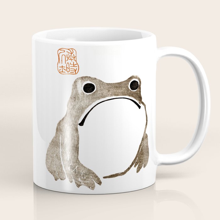 Unimpressed Frog Meika Gafu by Matsumoto Hoji 1814 - Frog Coffee Mug Gallery Image 1